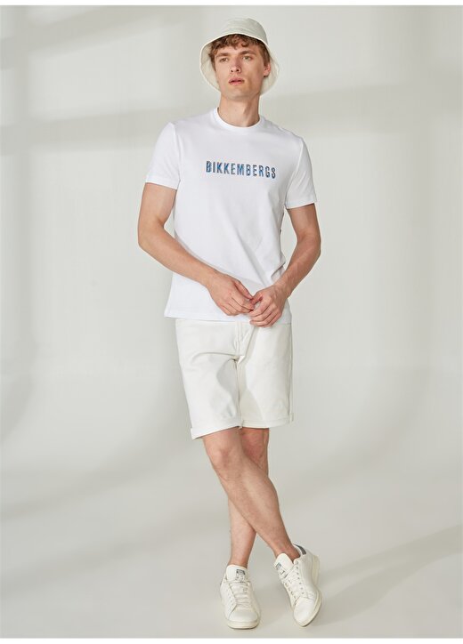 Bikkembergs Beyaz Erkek T-Shirt C 4 101 3H 2
