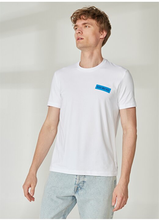 Bikkembergs Beyaz Erkek T-Shirt C 4 101 3N 3