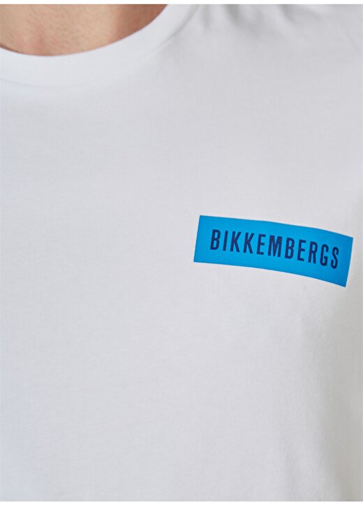 Bikkembergs Beyaz Erkek T-Shirt C 4 101 3N 4