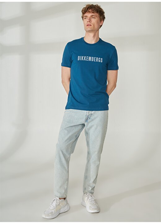 Bikkembergs Turkuaz Erkek T-Shirt C 4 101 2S 2