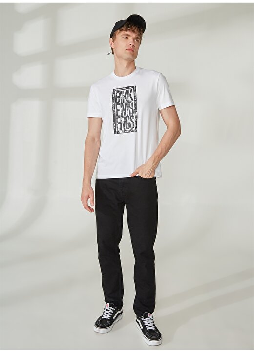 Bikkembergs Beyaz Erkek T-Shirt C 4 101 2V 2