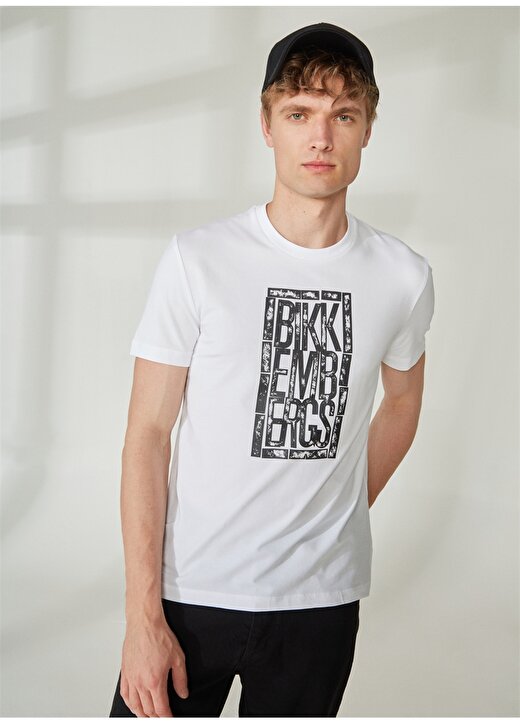 Bikkembergs Beyaz Erkek T-Shirt C 4 101 2V 3