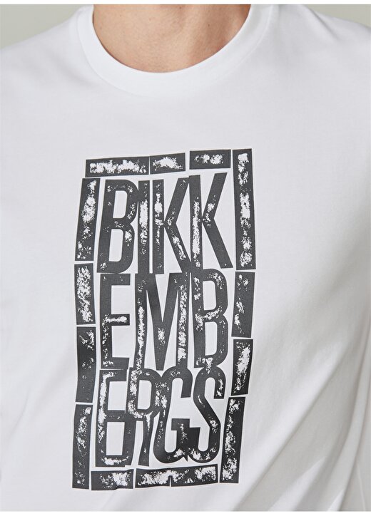 Bikkembergs Beyaz Erkek T-Shirt C 4 101 2V 4