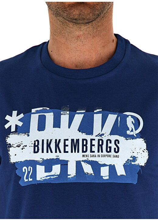Bikkembergs Mavi Erkek T-Shirt C 4 101 3G 2