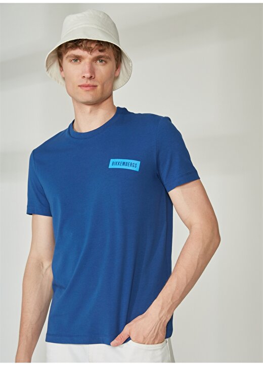 Bikkembergs Mavi Erkek T-Shirt C 4 101 3N 1