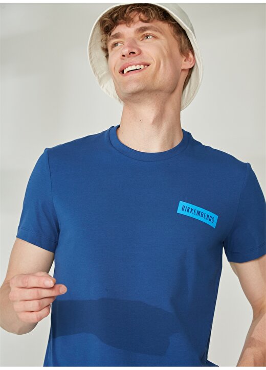 Bikkembergs Mavi Erkek T-Shirt C 4 101 3N 3