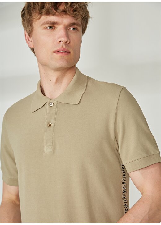 Bikkembergs Bej Erkek Polo T-Shirt C 8 090 81 3