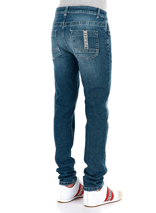 Bikkembergs Mavi Erkek Denim Pantolon C Q 101 1R 3