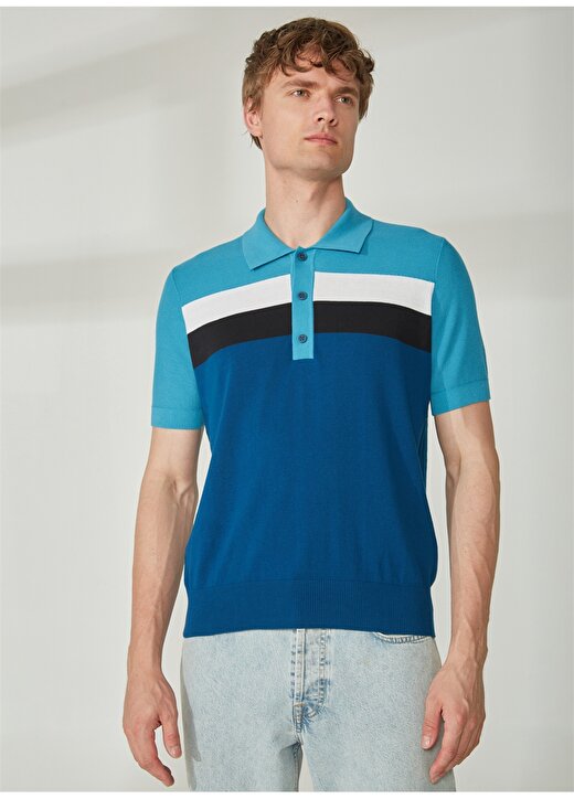 Bikkembergs Mavi Erkek Polo T-Shirt C S P47 10 3