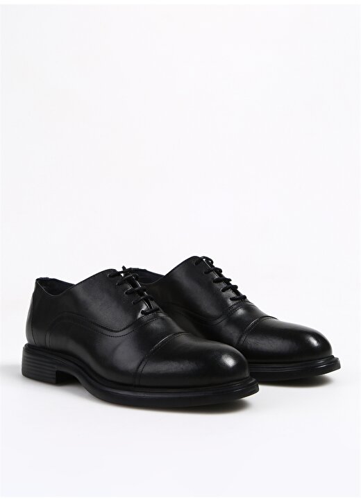 Fabrika Deri Siyah Erkek Klasik Ayakkabı AYENT 2