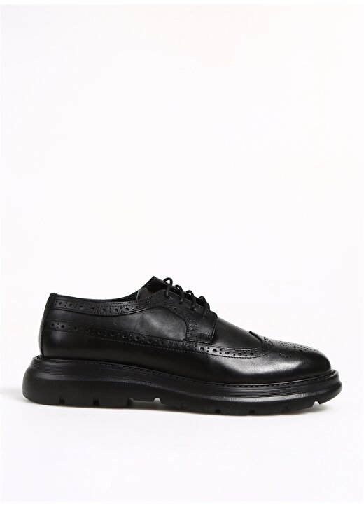 Fabrika Deri Siyah Erkek Klasik Ayakkabı CAYAS 1