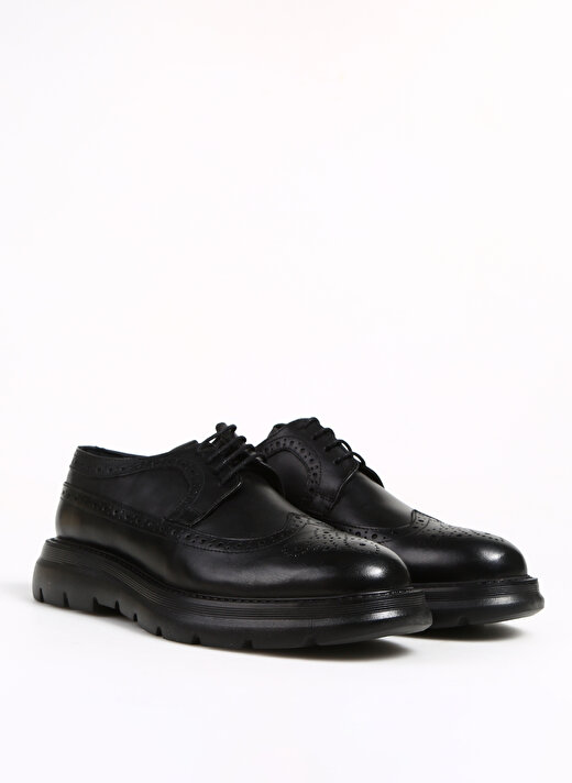 Fabrika Deri Siyah Erkek Klasik Ayakkabı CAYAS 2
