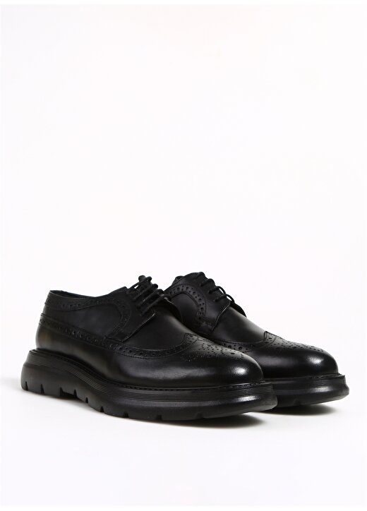 Fabrika Deri Siyah Erkek Klasik Ayakkabı CAYAS 2