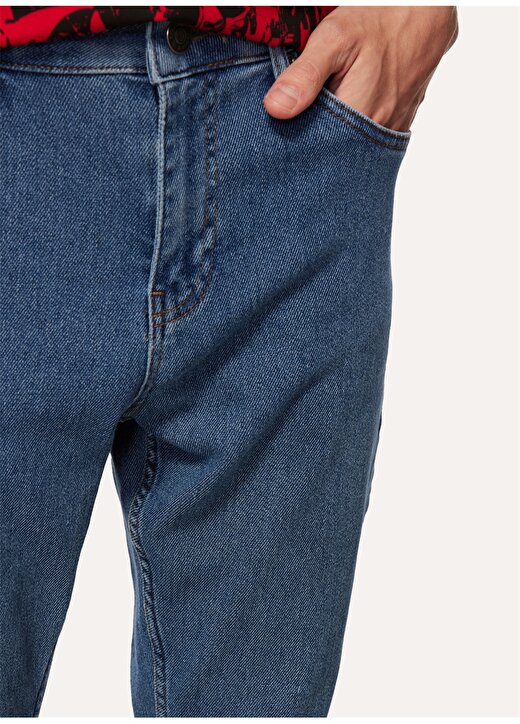 Fabrika Açık Mavi Erkek Normal Bel Denim Pantolon F4WM-PNT 600 4