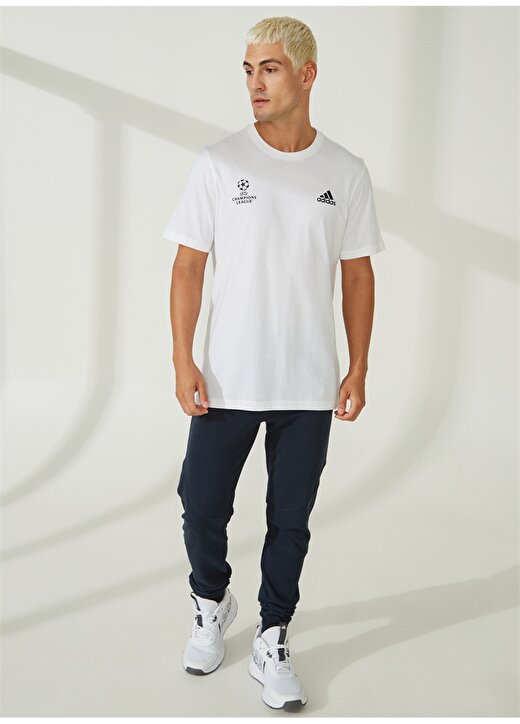 Adidas Beyaz Erkek Yuvarlak Yaka T-Shirt IR2647 UCL TEE TURKEY M 2