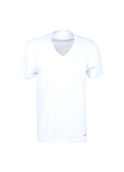 Blackspade V Yaka Düz Beyaz Erkek T-Shirt 9639 1