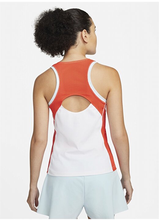 Nike Beyaz Kadın Kare Yaka Atlet DR6795-100 W NKCT DF SLAM TANK NY 4