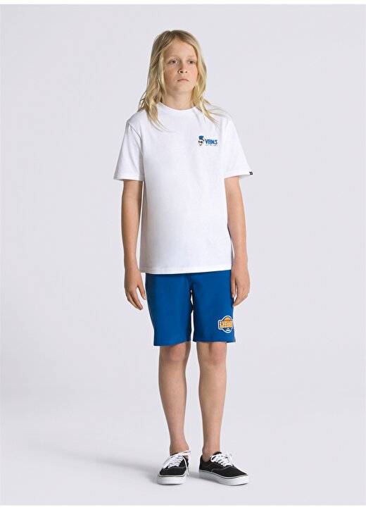 Vans Beyaz Erkek Çocuk Bisiklet Yaka Kısa Kollu Düz T-Shirt VN00088PWHT1 SKULL SLICE SS 2