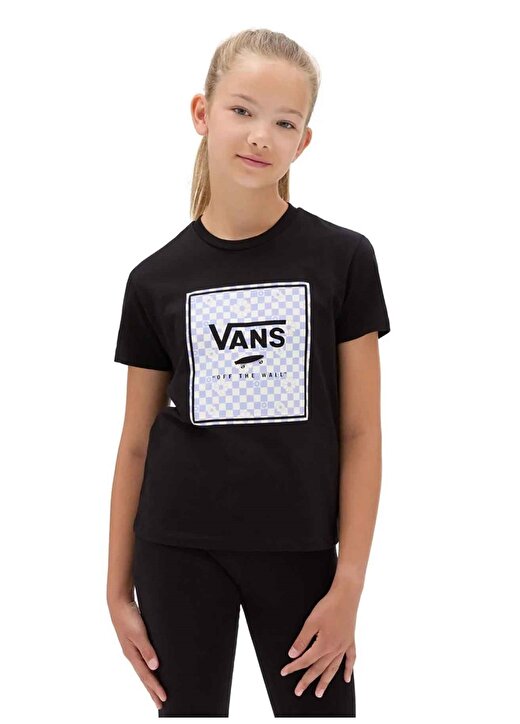 Vans Siyah Kız Çocuk T-Shirt VN00078EBLK1 BOX FILL FLORAL CREW 1