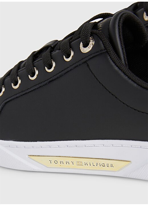 Tommy Hilfiger Siyah Kadın Deri Sneaker FW0FW075600GJ 3