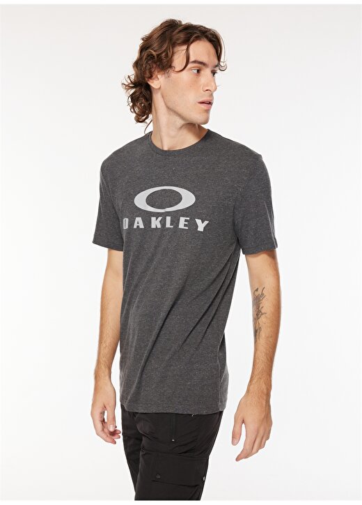 Oakley Gri Erkek Bisiklet Yaka T-Shirt 457130_O BARK 3