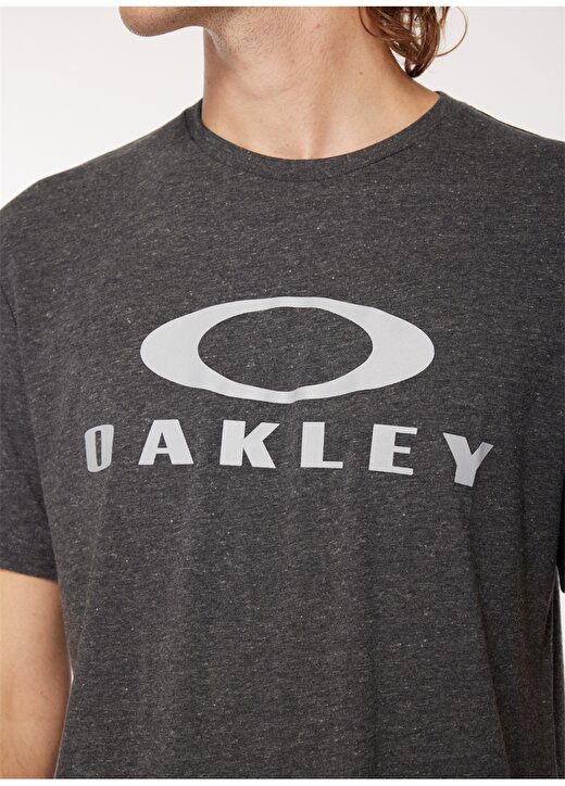 Oakley Gri Erkek Bisiklet Yaka T-Shirt 457130_O BARK 4