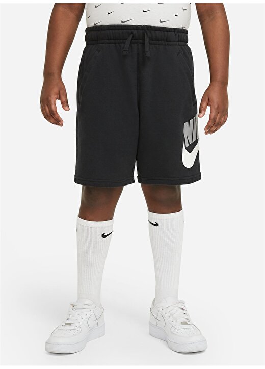 Nike Lastikli Bel Normal Siyah Erkek Çocuk Şort CK0509-010 B NSW CLUB + HBR SHORT F 3
