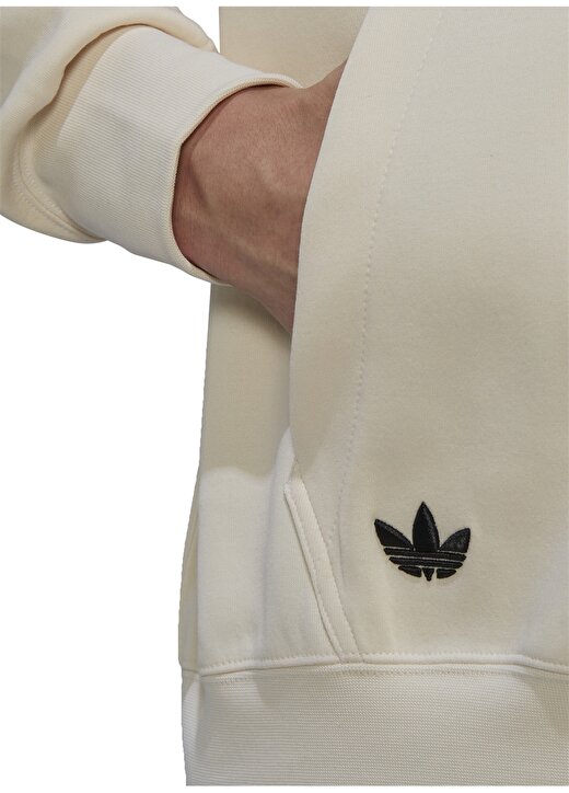 Adidas Beyaz Erkek Kapüşon Yaka Regular Fit Sweatshirt HM1870-NEW C HOODIE 4