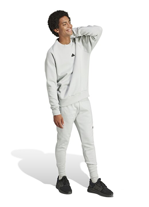 Adidas Gümüş Erkek Kapüşon Yaka Regular Fit Sweatshirt IN5113-M Z.N.E. PR CRW 3