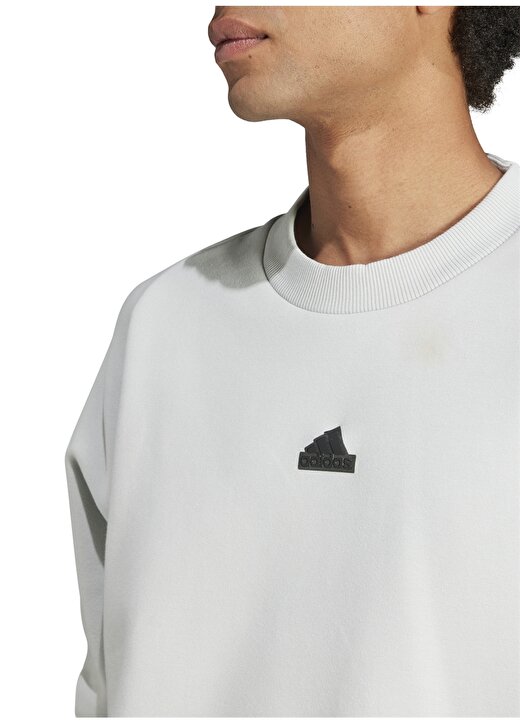 Adidas Gümüş Erkek Kapüşon Yaka Regular Fit Sweatshirt IN5113-M Z.N.E. PR CRW 4