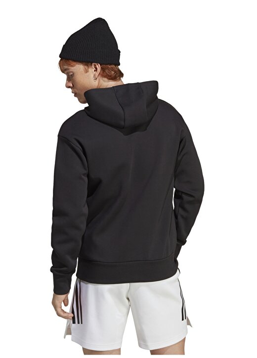 Adidas Siyah Erkek Kapüşon Yaka Regular Fit Sweatshirt IC3745-M FI BOS HD BLA 2