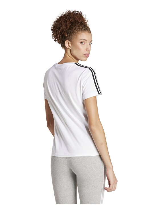 Adidas Beyaz Kadın Yuvarlak Yaka T-Shirt GL0783-W 3S T WHI 2