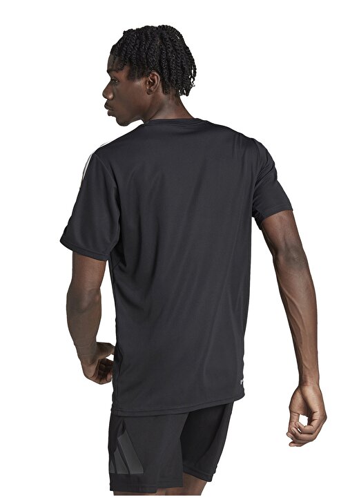Adidas Siyah Erkek Yuvarlak Yaka Dar T-Shirt IB8150-TR-ES BASE 3S T 2
