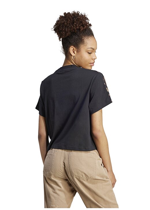 Adidas Siyah Kadın Yuvarlak Yaka T-Shirt IL5871-VIBAOP 3S CRO T BLA 2