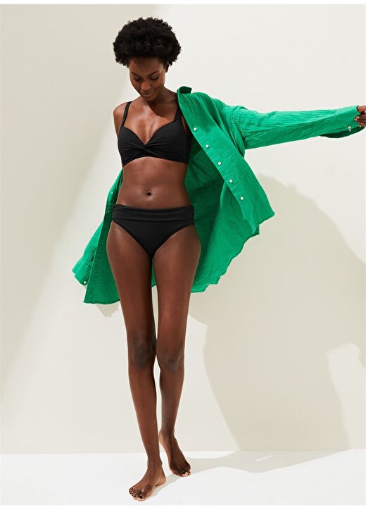 Marks & Spencer Siyah Kadın Düğüm Detaylı Bikini Üstü T52007897HY0 1