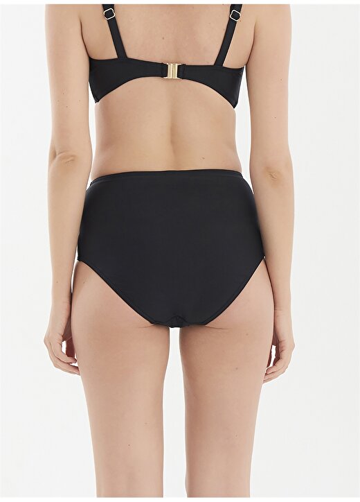 Marks & Spencer Siyah Kadın Büzgü Detaylı Yüksek Bel Bikini Altı T52007594HY0 3