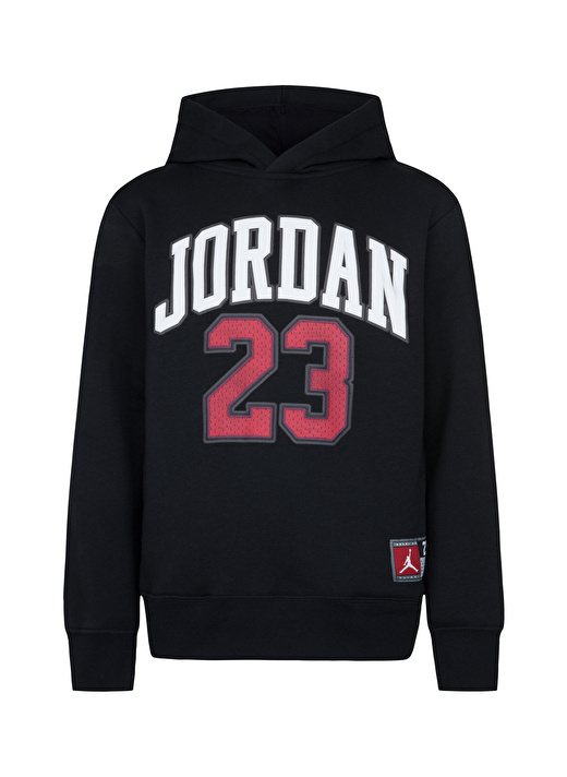 Nike Çocuk Siyah Kapüşonlu Baskılı Sweatshirt 95C479-023 JDB JORDAN HBR FLC PO HO  1