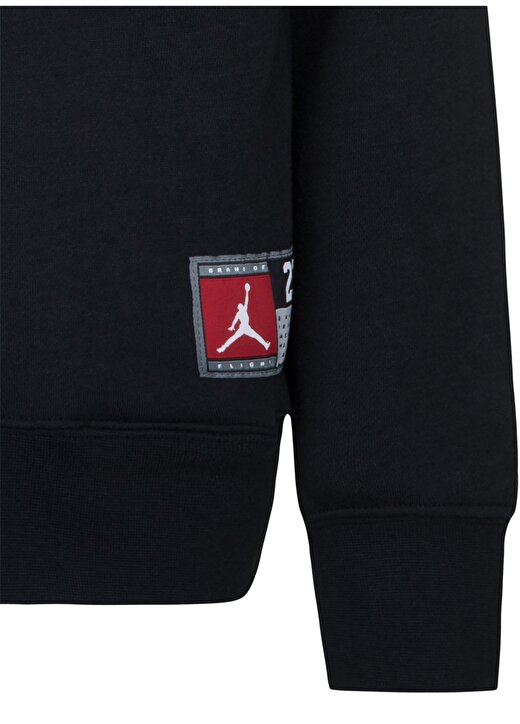 Nike Çocuk Siyah Kapüşonlu Baskılı Sweatshirt 95C479-023 JDB JORDAN HBR FLC PO HO 4