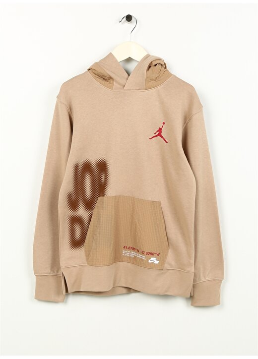 Nike Çocuk Kahve Kapüşonlu Sweatshirt 95C632-X0L JDB NOTHING BUT NYLON FT 1