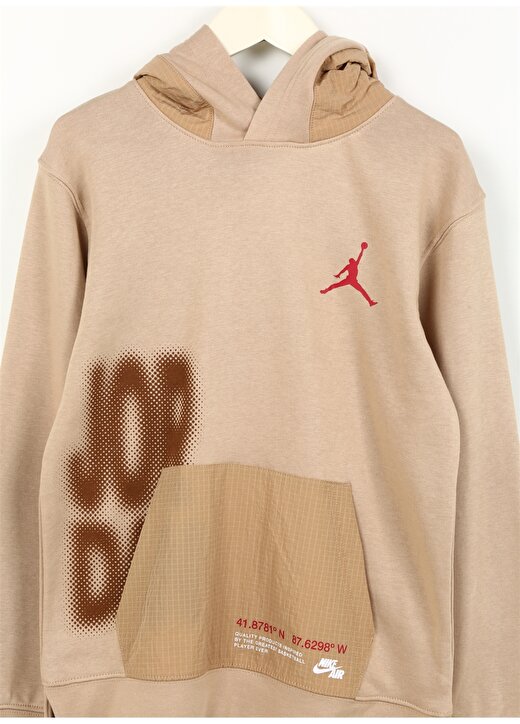 Nike Çocuk Kahve Kapüşonlu Sweatshirt 95C632-X0L JDB NOTHING BUT NYLON FT 3