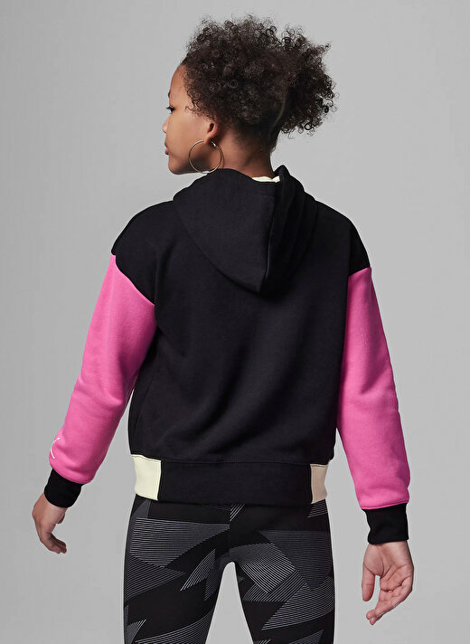 Nike Çocuk Siyah Kapüşonlu Baskılı Sweatshirt 45C595-023 JDG GIRLS FUNDAMENTIAL P  2