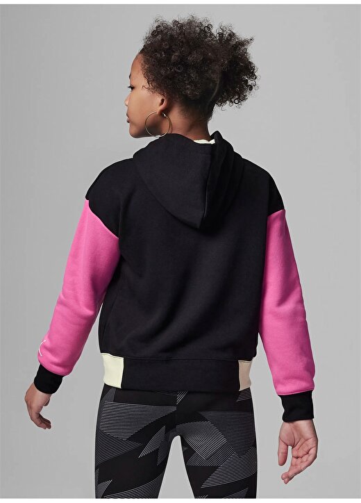 Nike Çocuk Siyah Kapüşonlu Baskılı Sweatshirt 45C595-023 JDG GIRLS FUNDAMENTIAL P 2
