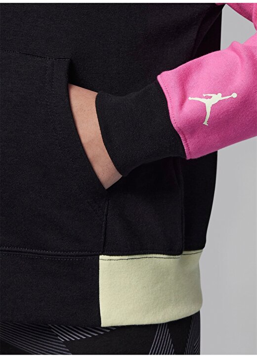 Nike Çocuk Siyah Kapüşonlu Baskılı Sweatshirt 45C595-023 JDG GIRLS FUNDAMENTIAL P 4