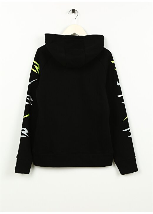 Nike Çocuk Siyah Kapüşonlu Baskılı Sweatshirt 9Q0523-023 RWB TICKER TAPE HOODIE 2