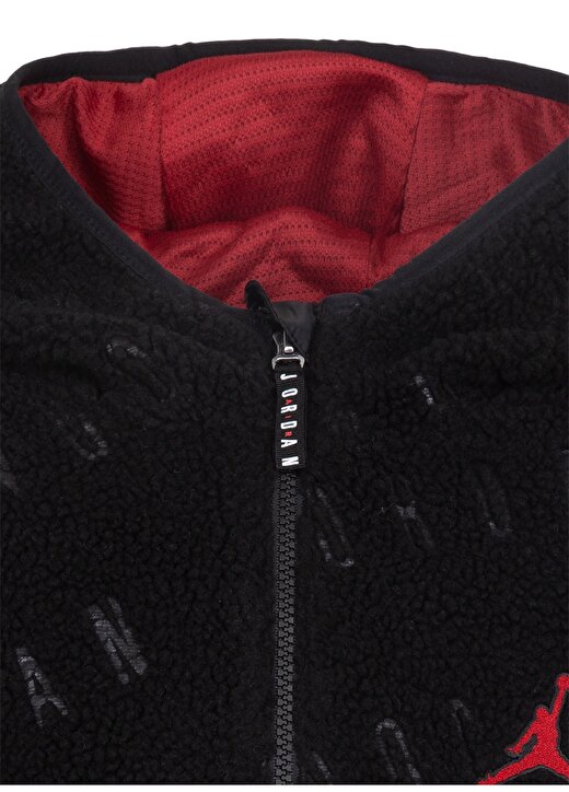 Nike Çocuk Siyah Mont 45C435-023 JDG JACQUARD SHERPA JKT 3