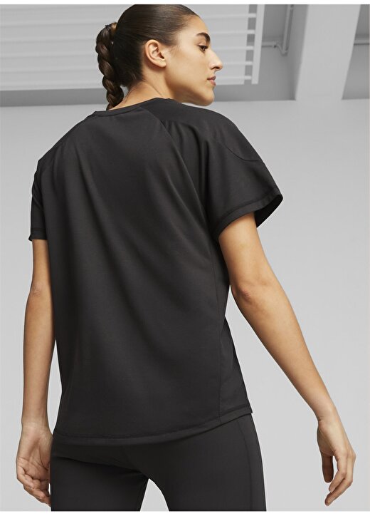 Puma Siyah Kadın Yuvarlak Yaka Regular Fit T-Shirt EVOSTRIPE Tee 2