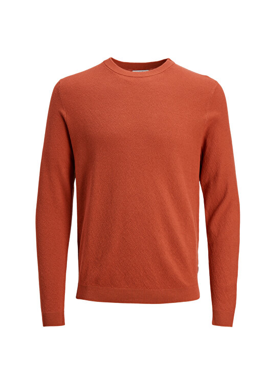 Jack & Jones Bisiklet Yaka Standart Kırmızı Erkek Kazak 12236766_JJEMARCUS KNIT CREW NECK 1