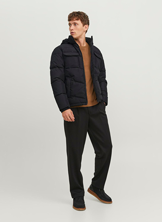 Jack & Jones Siyah Erkek Mont 12236044_JJMASON PUFFER JACKET SN 3