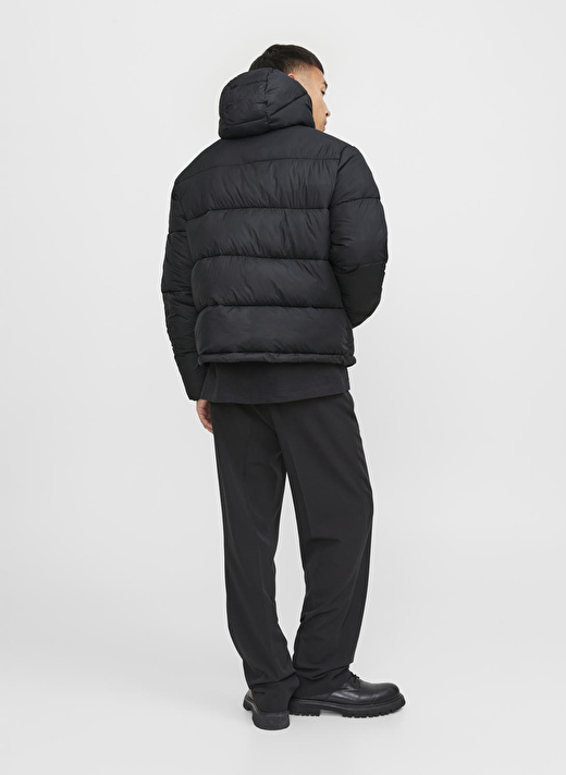 Jack & Jones Siyah Erkek Mont 12238878_JORSTEAD PUFFER JACKET 4