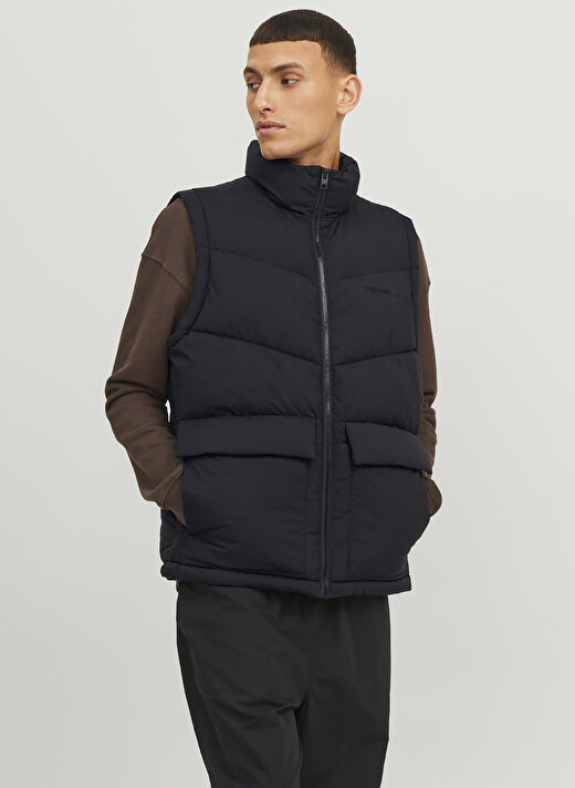 Jack & Jones Siyah Erkek Yelek 12238853_JORVESTERBRO BODYWARMER SN 4